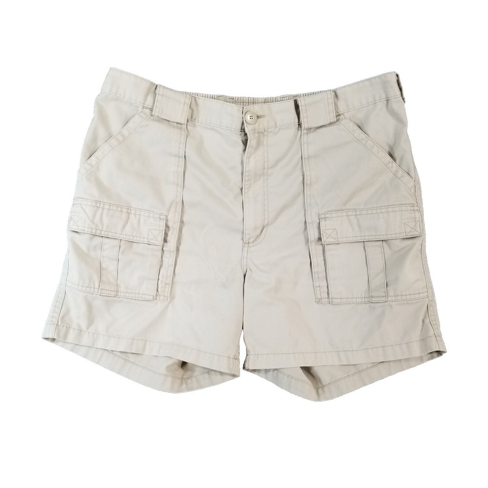 Weekender cargo hiking shorts men's 38x6 beige comfort waist outdoor retro